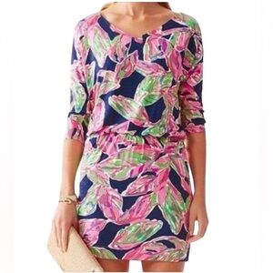 Lilly Pulitzer Cara Dress Sz M Bright Navy in the Vias